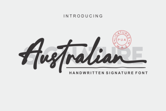 Australian Signature Font for Editorial Elegance and Branding