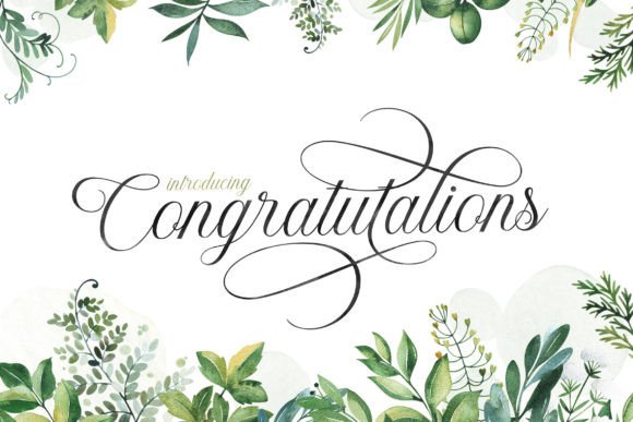 Congratulations Font for Modern Web Typography