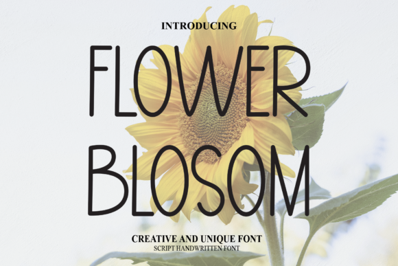 Flower Blosom Font for Web Design