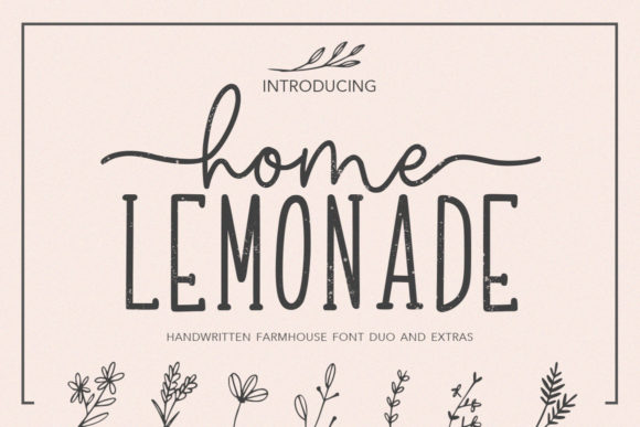 Home Lemonade Font: A Farmhouse-Style Script for Creative Projects