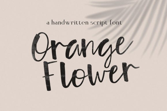 Orange Flower Font for Beautiful Handwritten Design Projects